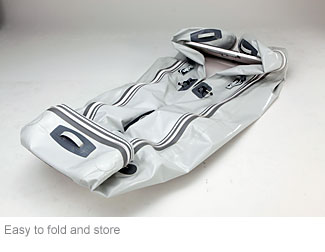 Foldable inflatable boat storage design