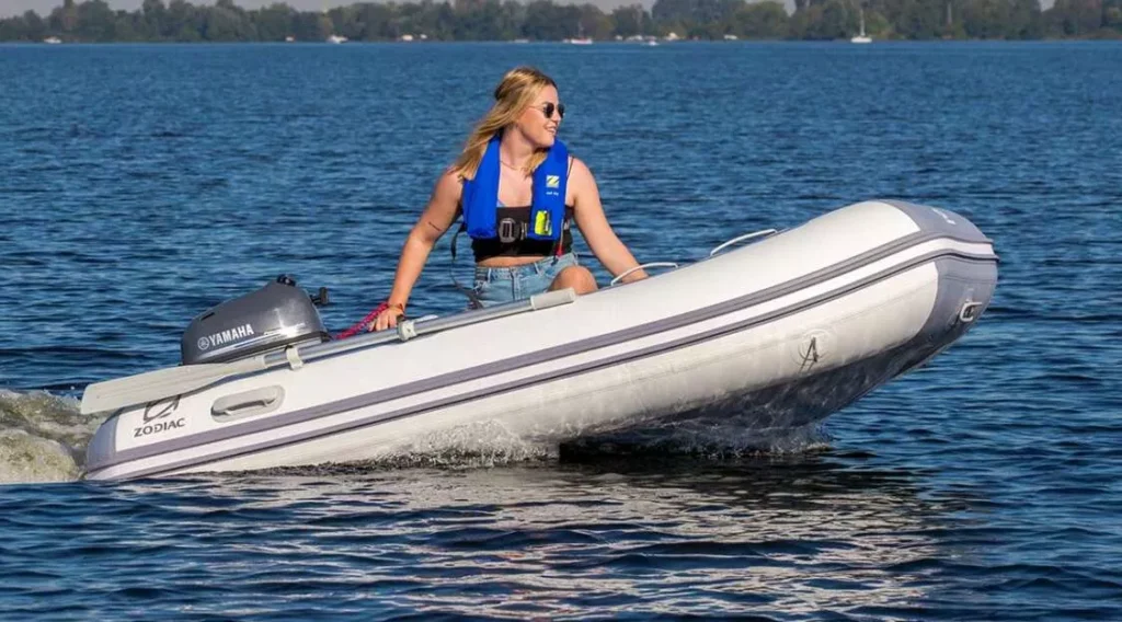 Zodiac Cadet ALU inflatable boat on the water
