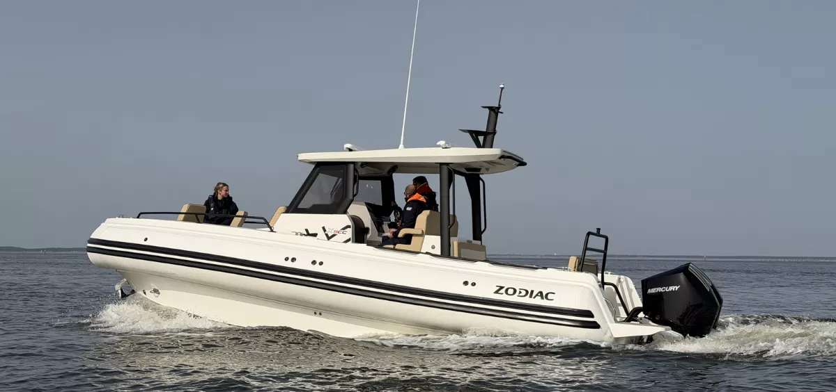 Zodiac inflatable boat cruising